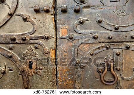 Old lock on a wooden old door, church of St Miguel, Estella, Navarra, Spain, Europe View Large Photo Image Stock Image - Old lock on a wooden old door, church of St Miguel, Estella, Navarra, Spain, Europe. Fotosearch