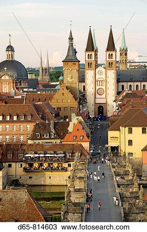 Old Main Bridge and Dom at sunset, Wurzburg, Bavaria, Germany View Large Photo Image Stock Image - Old Main Bridge and Dom at sunset, Wurzburg, Bavaria, Germany. Fotosearch