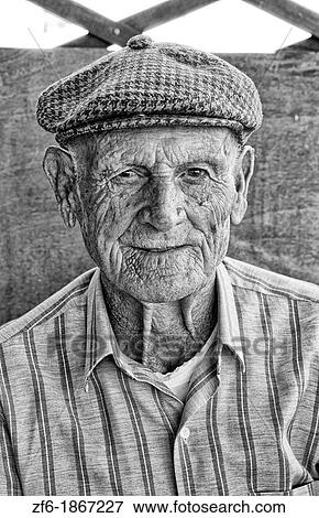 Old man 85 years old in Syros Greece island with hat and portrait smile View Large Photo Image Stock Photo - Old man 85 years old in Syros Greece island with hat and portrait smile. Fotosearch