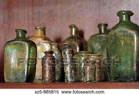 Stock Photography - Old medical bottles. Fotosearch