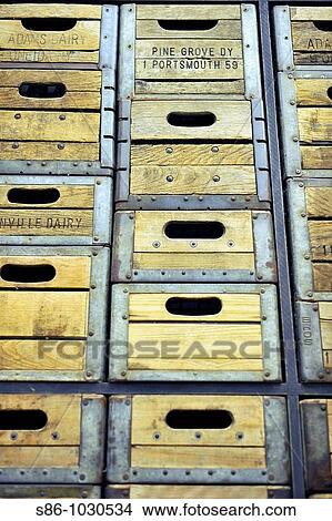 Old Milk Crates View Large Photo Image Picture - Old Milk Crates. Fotosearch