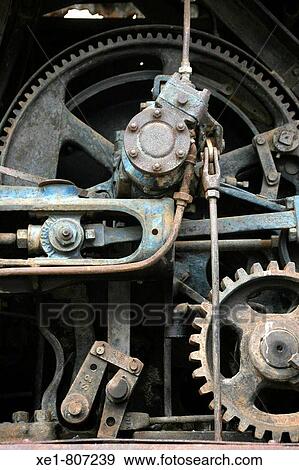 Old mining machinery, Cercs Mines Museum. Barcelona province, Catalonia, Spain View Large Photo Image Stock Photo - Old mining machinery, Cercs Mines Museum. Barcelona province, Catalonia, Spain. Fotosearch