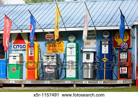 old petrol pumps, New Hampshire, USA View Large Photo Image Stock Image - old petrol pumps, New Hampshire, USA. Fotosearch