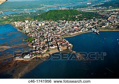 Old quarter, Aerial view, Panama City Panama. View Large Photo Image Stock Photograph - Old quarter, Aerial view, Panama City Panama.. Fotosearch