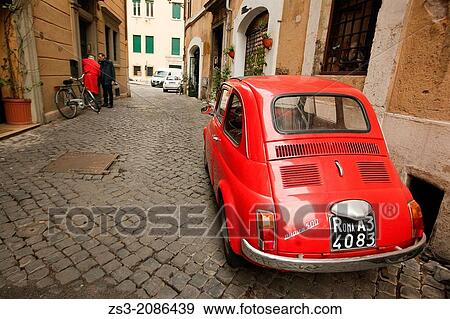 Old red Fiat 500 car, Piazza Navona, Rome, Italy, Europe. View Large Photo Image Stock Photo - Old red Fiat 500 car, Piazza Navona, Rome, Italy, Europe.. Fotosearch