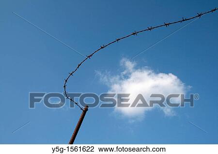 old rusted barbed wire fence in countryside View Large Photo Image Stock Image - old rusted barbed wire fence in countryside. Fotosearch