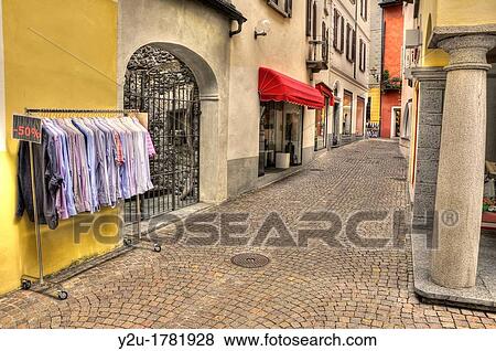Old stone alley with shirt View Large Photo Image Stock Photo - Old stone alley with shirt. Fotosearch