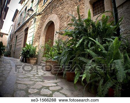 Old street, Fornalutx, Mallorca, Spain. View Large Photo Image Stock Photo - Old street, Fornalutx, Mallorca, Spain.. Fotosearch