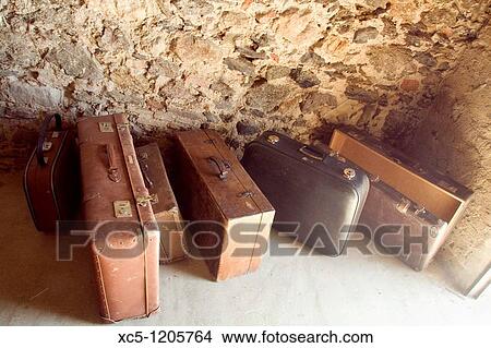 Old suitcases View Large Photo Image Picture - Old suitcases. Fotosearch