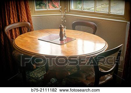 Old table and tree chairs in a interior of a dinning room in a cottage. Yorkshire Dales, England, UK, Europe. View Large Photo Image Stock Image - Old table and tree chairs in a interior of a dinning room in a cottage. Yorkshire Dales, England, UK, Europe.. Fotosearch