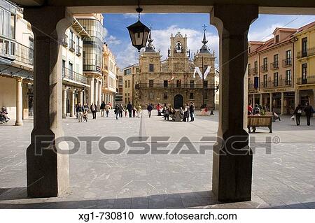 Old town, Astorga. Leon province, Castilla-Leon, Spain View Large Photo Image Stock Image - Old town, Astorga. Leon province, Castilla-Leon, Spain. Fotosearch