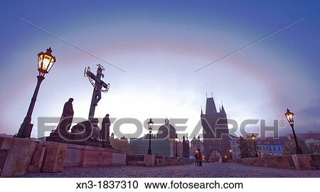 Stock Image - Old Town Bridge Tower, Charles Bridge, Karluv Most, Prague, Czech Republic, Europe.. Fotosearch