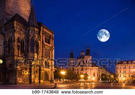 OLD TOWN HALL CHAPEL AND SAINT NICHOLAS CHURCH OLD TOWN SQUARE STARE MESTO PRAGUE CZECH REPUBLIC View Large Photo Image Stock Photo - OLD TOWN HALL CHAPEL AND SAINT NICHOLAS CHURCH OLD TOWN SQUARE STARE MESTO PRAGUE CZECH REPUBLIC. Fotosearch