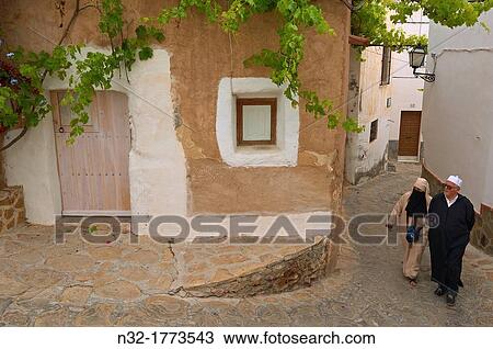 Stock Image - Old town, Mojacar, Almeria province, Andalusia, Spain. Fotosearch