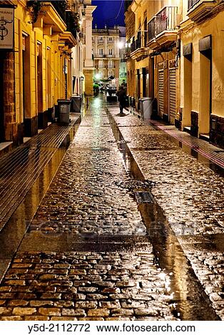 old town of Cadiz at night, Cadiz, Andalusia, Spain. View Large Photo Image Stock Image - old town of Cadiz at night, Cadiz, Andalusia, Spain.. Fotosearch