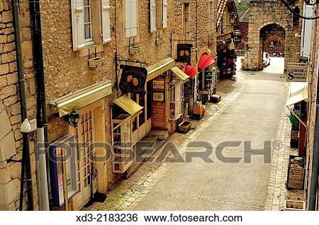Stock Photograph - old town of Rocamadour, Lot Department, Aquitaine, France.. Fotosearch