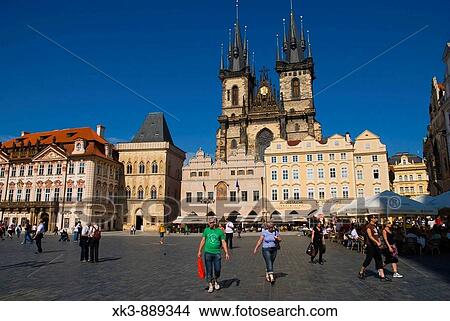 Old Town square in Prague Czech Republic Europe View Large Photo Image Picture - Old Town square in Prague Czech Republic Europe. Fotosearch