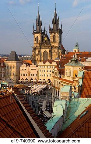 Old Town Square, Prague, Czech Republic View Large Photo Image Stock Image - Old Town Square, Prague, Czech Republic. Fotosearch