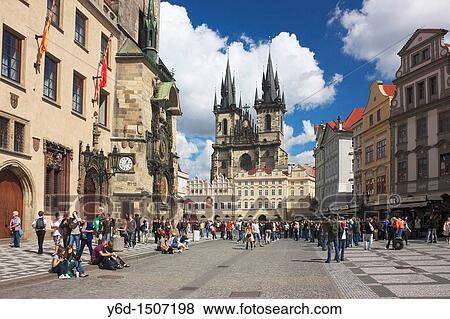 Stock Photo - Old Town Square, Prague, Czech Republic. Fotosearch