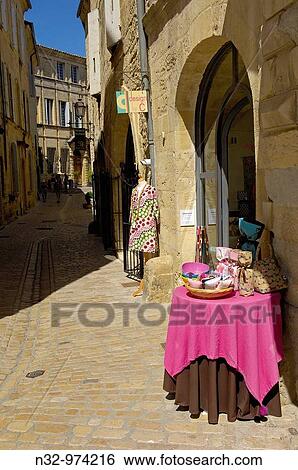 Old town, Uzes. Gard, Languedoc-Roussillon, France View Large Photo Image Stock Photograph - Old town, Uzes. Gard, Languedoc-Roussillon, France. Fotosearch
