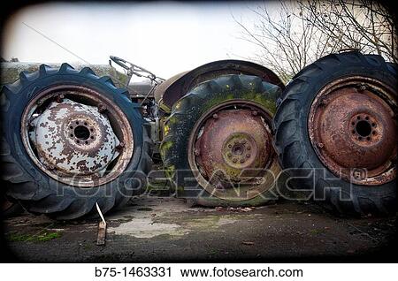Old tractor wheels View Large Photo Image Stock Image - Old tractor wheels. Fotosearch