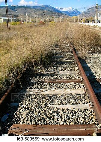 Stock Photo - Old train line. Puigcerd?. Catalonia. Spain. Fotosearch