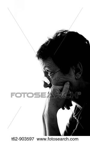 Old woman and thoughtful Black and white Concentration View Large Photo Image Stock Photo - Old woman and thoughtful Black and white Concentration. Fotosearch