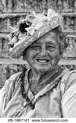 Old woman smiling portrait in downtown central Havana Cuba View Large Photo Image Stock Image - Old woman smiling portrait in downtown central Havana Cuba. Fotosearch