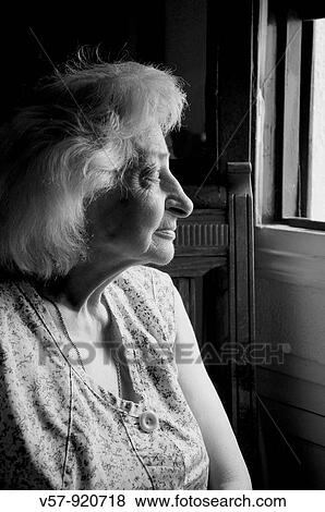 Old woman's profile. Black and white. View Large Photo Image Stock Photo - Old woman's profile. Black and white.. Fotosearch