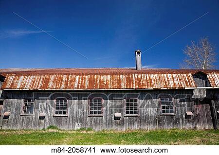 Old wooden barn once used for milking dairy cows, Laval, Quebec, Canada. View Large Photo Image Stock Image - Old wooden barn once used for milking dairy cows, Laval, Quebec, Canada.. Fotosearch