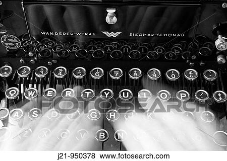 Stock Photo - Oldfashioned typewriter from the thirties. Fotosearch