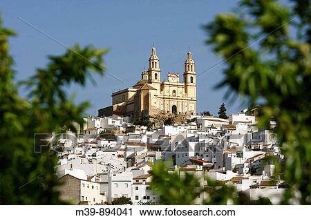 Stock Image - Olvera, Nuestra Seora de la Encarnaci? n church (neo-classical, 19th century), CBdiz province, Andalusia, Spain. Fotosearch