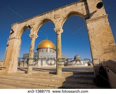 Omar Mosque, Dome of the Rock, Temple Mount, Jerusalem, Israel. View Large Photo Image Stock Photography - Omar Mosque, Dome of the Rock, Temple Mount, Jerusalem, Israel.. Fotosearch