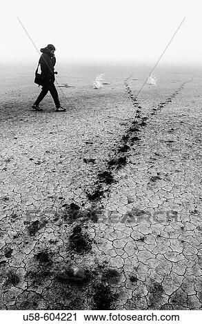 Stock Image - On a dry winter, Las Caas lagoon campletely dry. Viana. Navarra. Spain.. Fotosearch