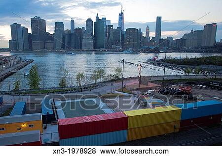 On background Lower Manhattan Skyline seen from Brooklyn, East River, Manhattan, New York, New York City, United States, USA. View Large Photo Image Stock Photo - On background Lower Manhattan Skyline seen from Brooklyn, East River, Manhattan, New York, New York City, United States, USA.. Fotosearch