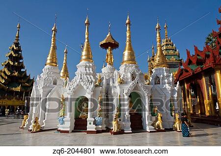 On the Compound of the Shwedagon Pagoda in Rangoon, Myanmar View Large Photo Image Stock Image - On the Compound of the Shwedagon Pagoda in Rangoon, Myanmar. Fotosearch