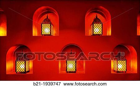 Stock Photo - On the Minerva Nile boat, design by Mrs. Dora El Chiaty, Egypt. Fotosearch