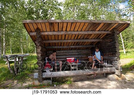 Stock Image - on the picnics, grillning, J? mtland, Svartn? set. Fotosearch