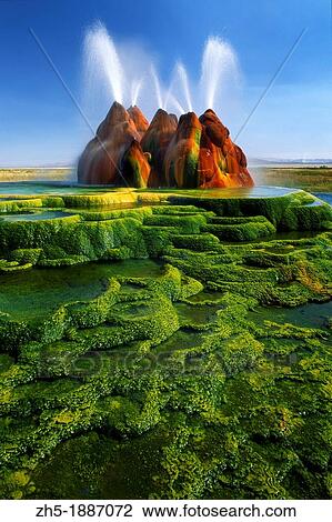 One of my images from a two day visit to the Fly Geyser in Nevada, near the Black Rock Desert View Large Photo Image Stock Image - One of my images from a two day visit to the Fly Geyser in Nevada, near the Black Rock Desert. Fotosearch