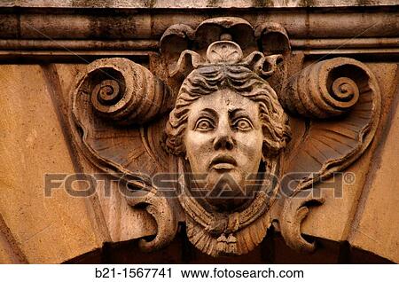 One of the famed? mascaron? on a building at Bordeaux, Gironde, Aquitaine, France View Large Photo Image Stock Image - One of the famed? mascaron? on a building at Bordeaux, Gironde, Aquitaine, France. Fotosearch