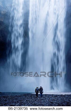 One of the most powerful waterfalls in Iceland, a classic visiting point for tourists. View Large Photo Image Stock Photography - One of the most powerful waterfalls in Iceland, a classic visiting point for tourists.. Fotosearch
