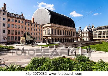Op? ra de Lyon building at Place de la Com? die in Lyon, France. View Large Photo Image Stock Image - Op? ra de Lyon building at Place de la Com? die in Lyon, France.. Fotosearch
