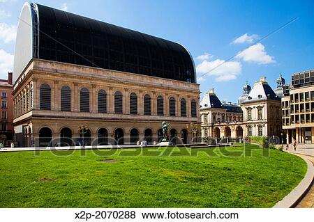 Op? ra de Lyon building at Place de la Com? die in Lyon, France. View Large Photo Image Stock Photo - Op? ra de Lyon building at Place de la Com? die in Lyon, France.. Fotosearch