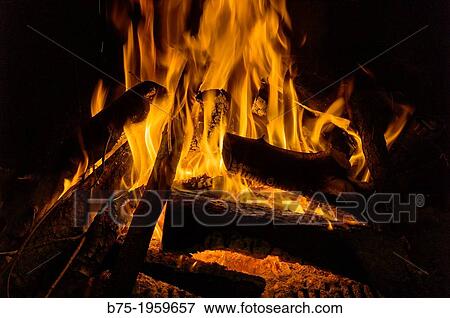Open fire View Large Photo Image Stock Photo - Open fire. Fotosearch