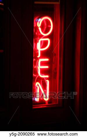 open neon sign outside bar at night in rome italy View Large Photo Image Stock Photography - open neon sign outside bar at night in rome italy. Fotosearch