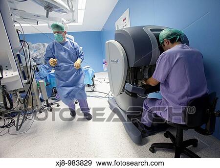 Operating room, prostate cancer robotic surgery, Da Vinci surgical robot, urology. Hospital Policlinica Gipuzkoa, San Sebastian, Donostia, Euskadi, Spain View Large Photo Image Stock Photo - Operating room, prostate cancer robotic surgery, Da Vinci surgical robot, urology. Hospital Policlinica Gipuzkoa, San Sebastian, Donostia, Euskadi, Spain. Fotosearch