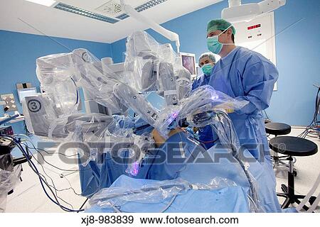 Operating room, prostate cancer robotic surgery, Da Vinci surgical robot, urology. Hospital Policlinica Gipuzkoa, San Sebastian, Donostia, Euskadi, Spain View Large Photo Image Stock Photo - Operating room, prostate cancer robotic surgery, Da Vinci surgical robot, urology. Hospital Policlinica Gipuzkoa, San Sebastian, Donostia, Euskadi, Spain. Fotosearch