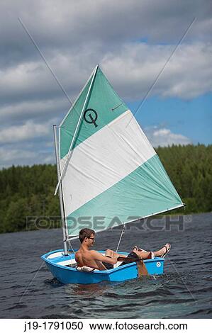 ? optimistjolle? sailboat, J? mtland View Large Photo Image Stock Image - ? optimistjolle? sailboat, J? mtland. Fotosearch