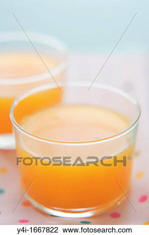 Stock Image - Orange juice Two glasses. Fotosearch