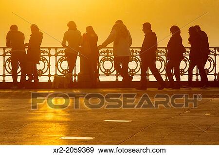 Orange sunset in Donostia - San Sebastian, Basque Country, Spain View Large Photo Image Stock Photo - Orange sunset in Donostia - San Sebastian, Basque Country, Spain. Fotosearch